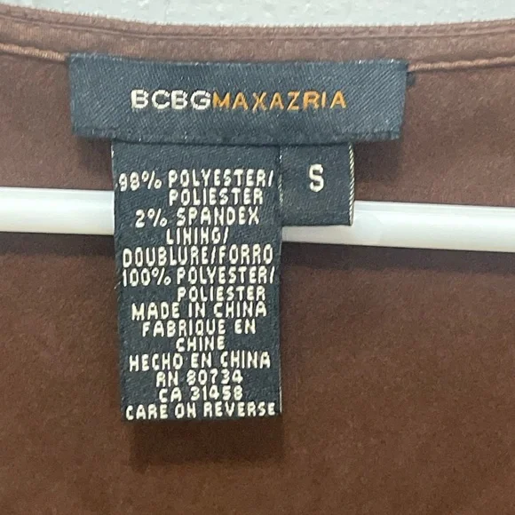 BCBGmaxazria dress sleeveless brown dress zip up in the side small - Picture 8 of 14